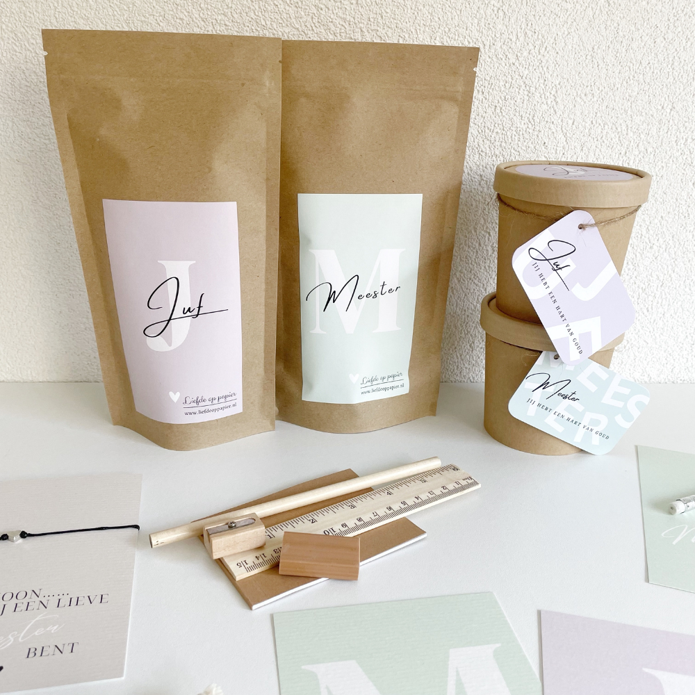 Liefde op papier: Kadoset| Juf