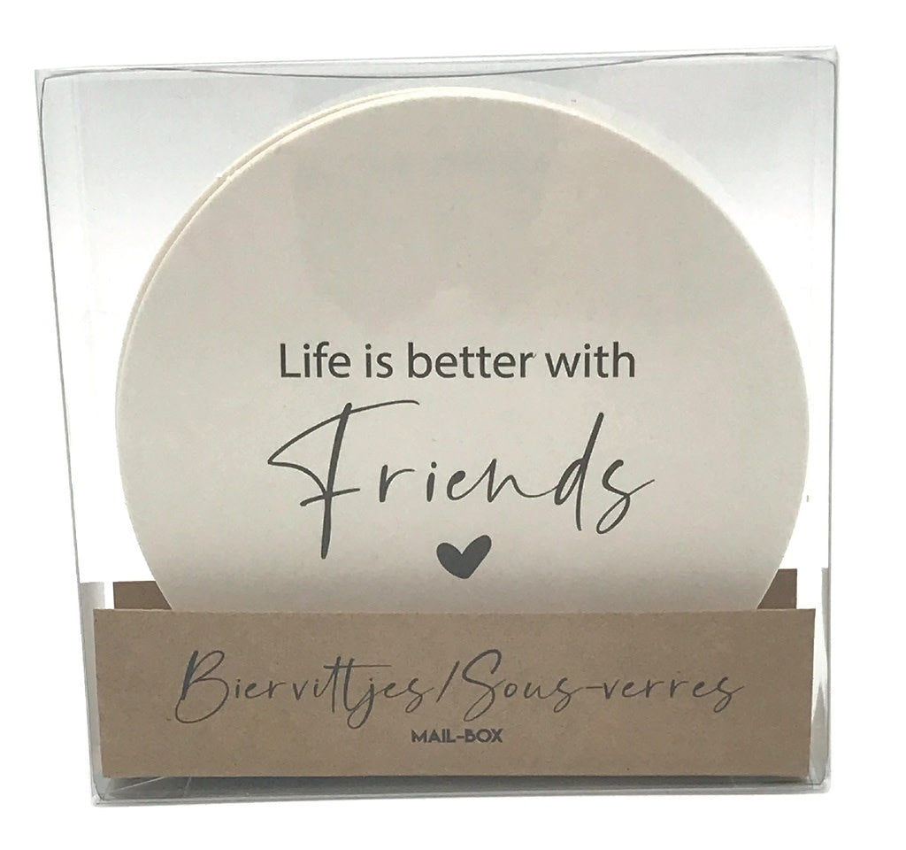 Mail-box: Bierviltjes - Life is better with friends