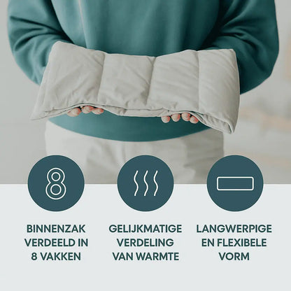Jannekes warmtesjaal: Fijne wafelstof olijfgroen