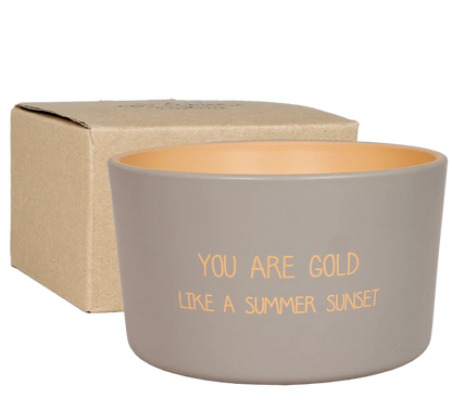 My Flame: Buitenkaars: You are gold like a summer sunset