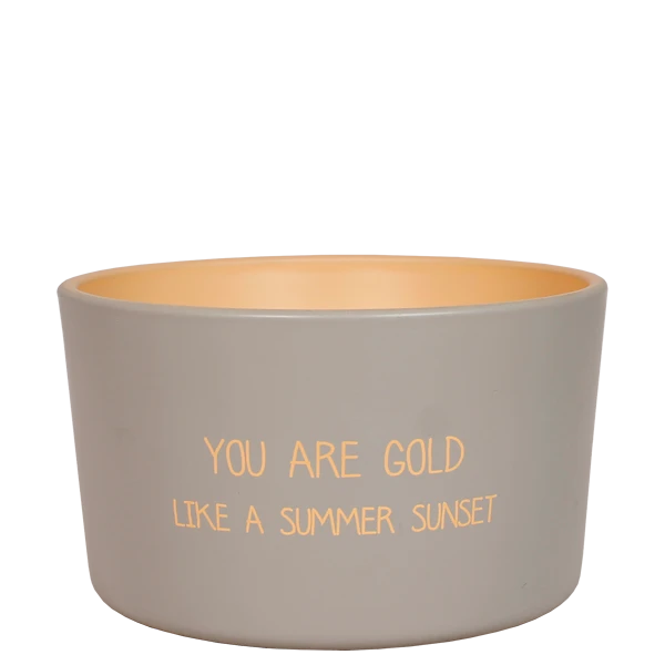 My Flame: Buitenkaars: You are gold like a summer sunset