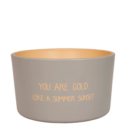 My Flame: Buitenkaars: You are gold like a summer sunset