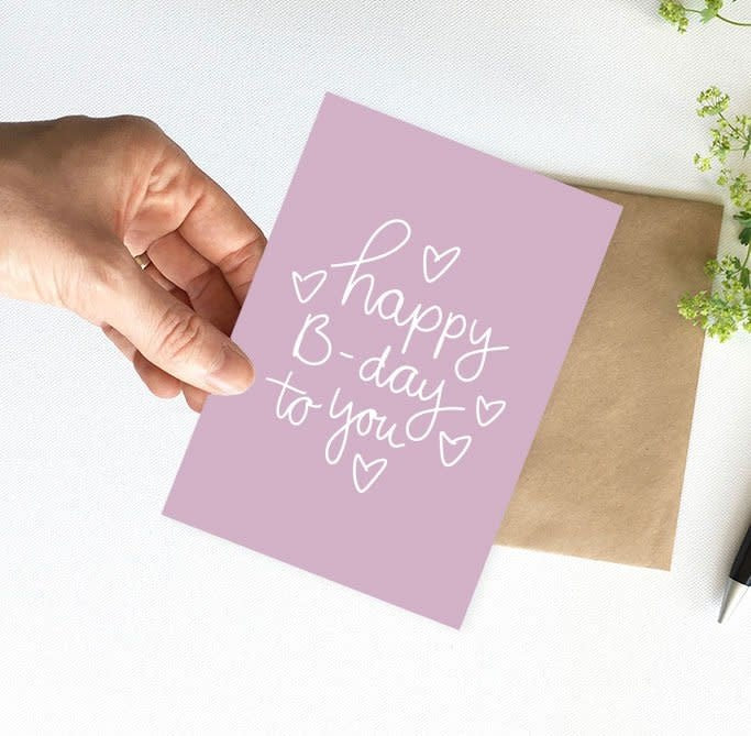Nynke Ontwerpt: Kaart a6 | Happy b-day to you