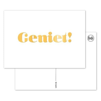 Liefz: Kaart | Geniet | Goudfolie