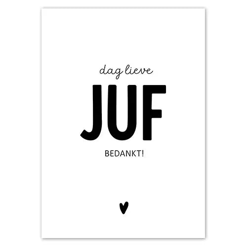 Liefz: kaart a6 - dag lieve juf bedankt!