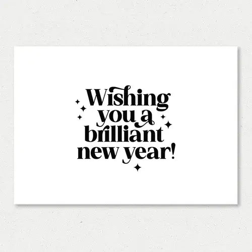 Liefz: kaart a6 - Wishing you a brilliant new year