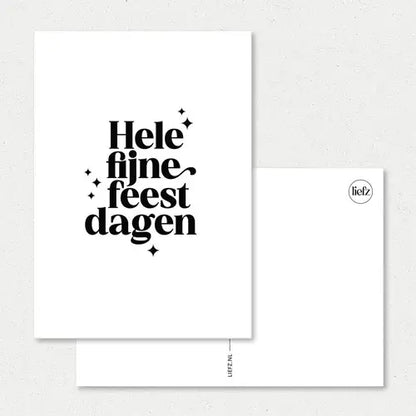 Liefz: kaart a6 - Hele fijne feestdagen