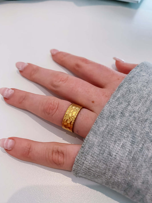 Verstelbare ring in roestvrij staal - Geblutst