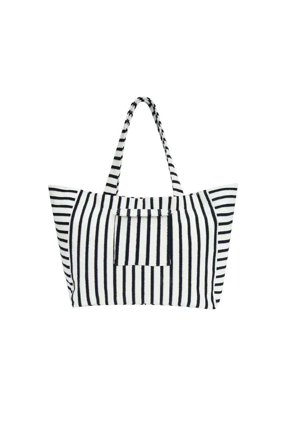 Yehwang: Shopper (01) - badstof - donkerblauw/wit