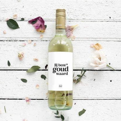 Liefz: Fles etiket | Jij bent goud waard