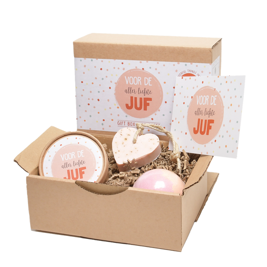 Soap & gifts: Giftbox "voor de allerliefste Juf"