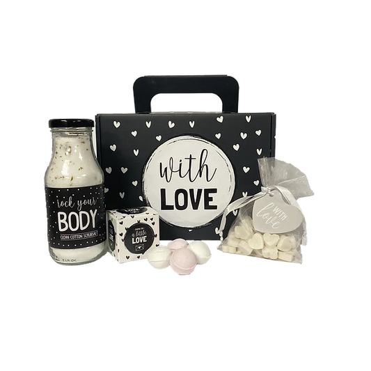 Soap & gifts: Geschenkdoos zeep met tekst: With love