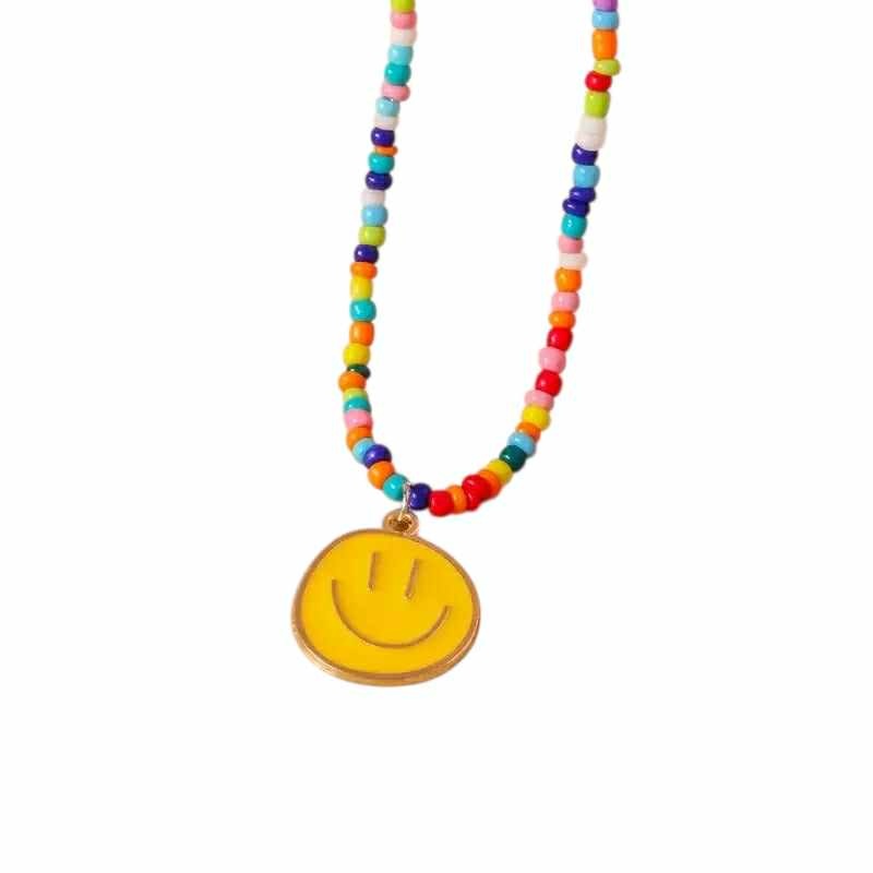 ketting - pareltjes - smiley