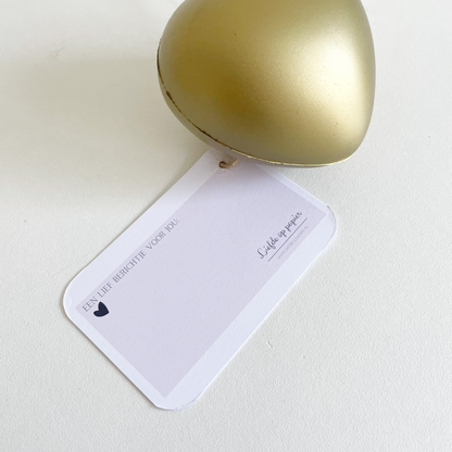 Liefde op papier: Gouden hart kado| Juf