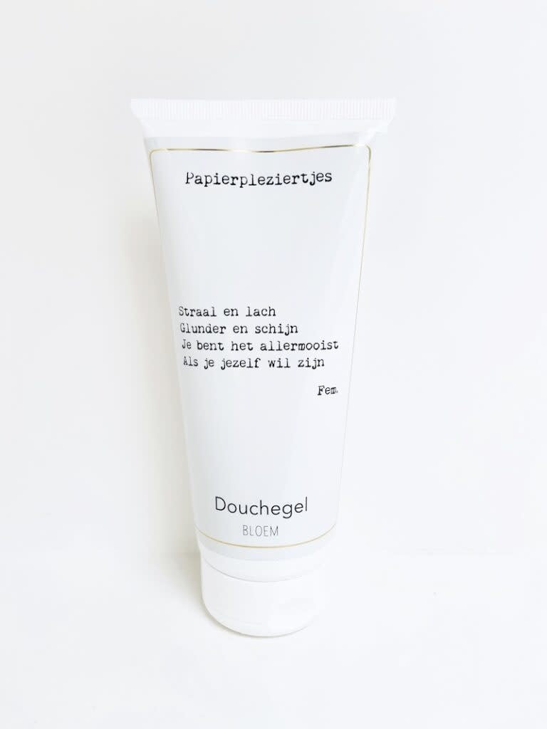 Papierpleziertjes - douchegel: straal en lach