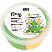Rico design: Super fluffy grappige diertjes draak