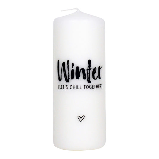 zoedt kaars groot Winter let's chill together