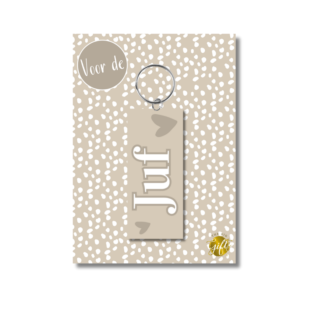 The Big Gifts: sleutelhanger - Juf
