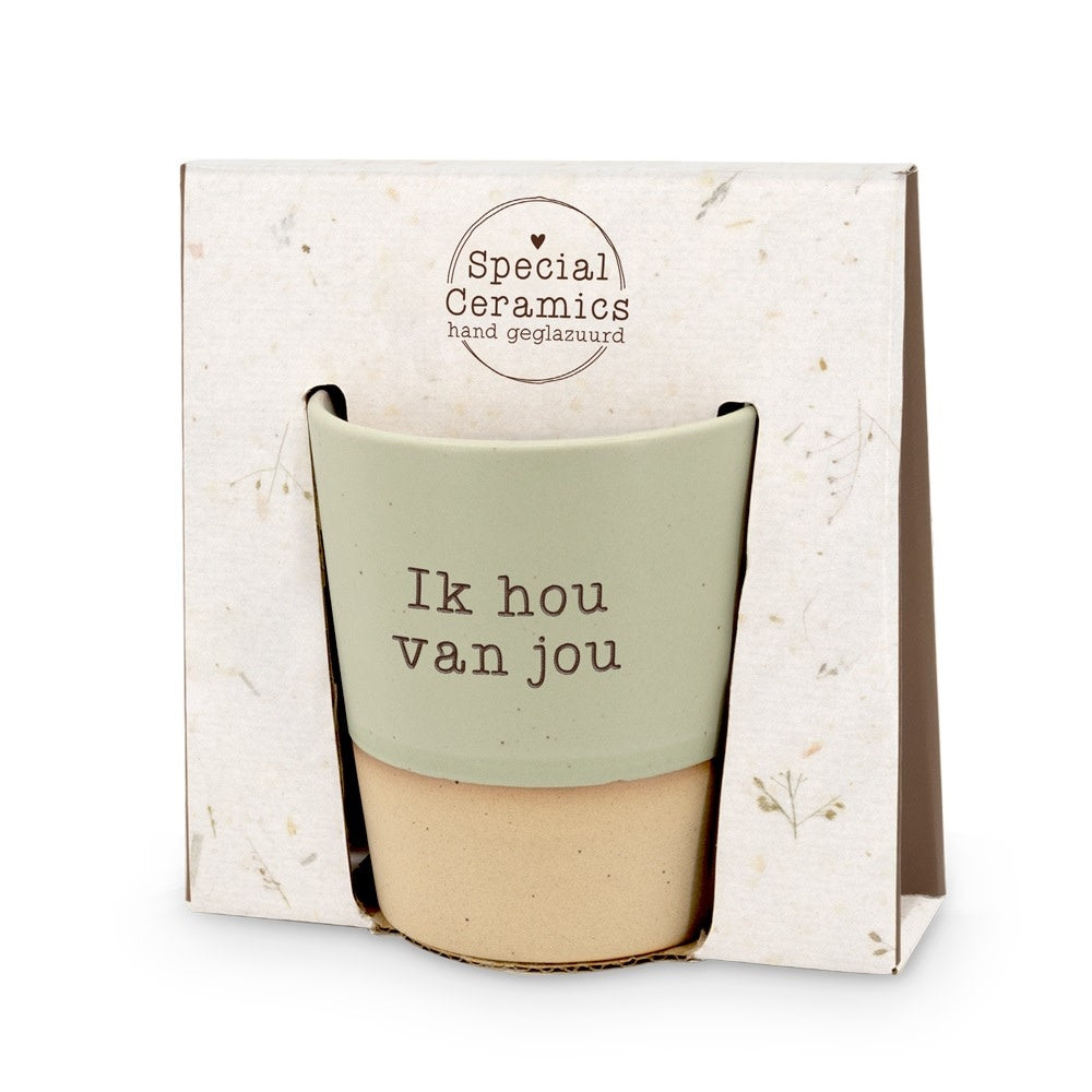 Miko: Mok keramiek - Ik hou van jou