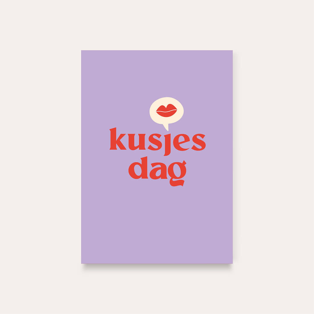 Dequ: kaart a6 - kusjes dag