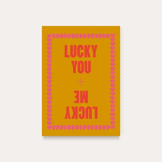 Dequ: kaart a6 - Lucky you + lucky me