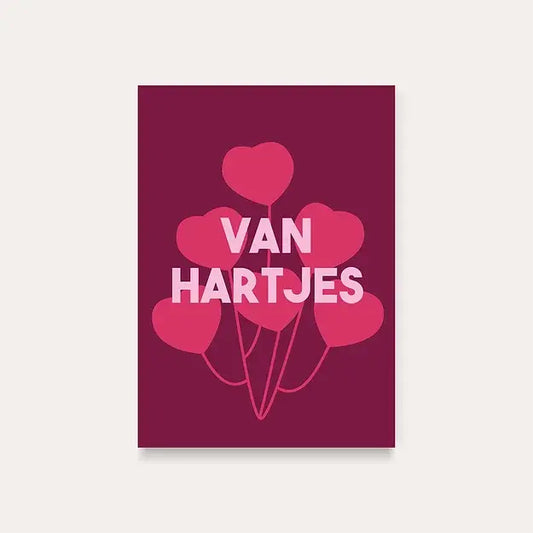 Dequ: kaart a6 - van hartjes