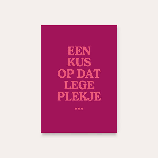 Dequ: kaart a6 - een kus op dat lege plekje