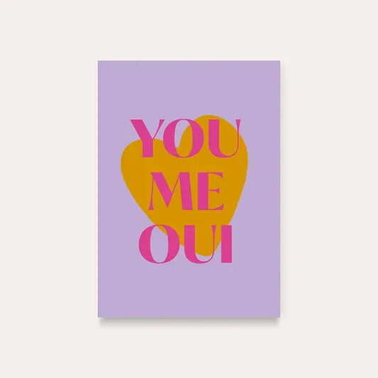Dequ: kaart a6 - You me oui