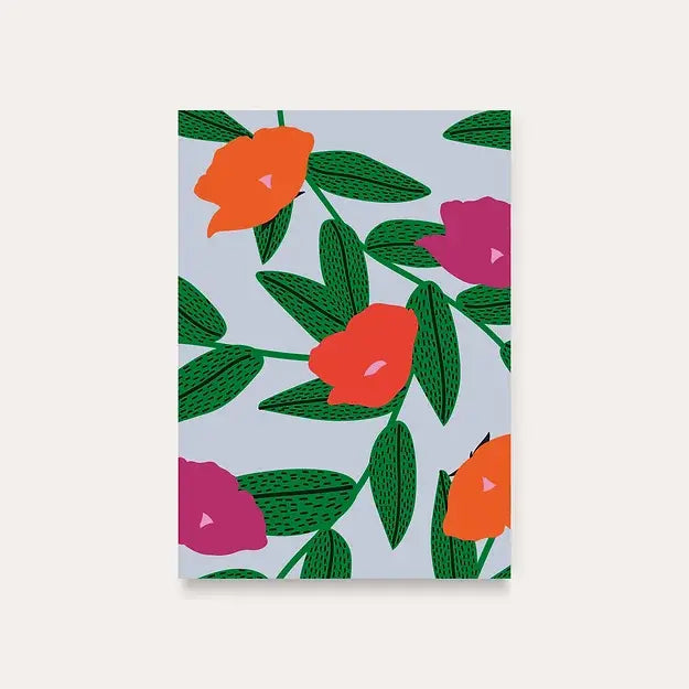 Dequ: kaart a6 - bloemen