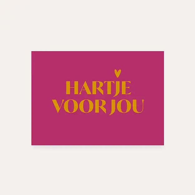 Dequ: kaart a6 - Hartje voor jou