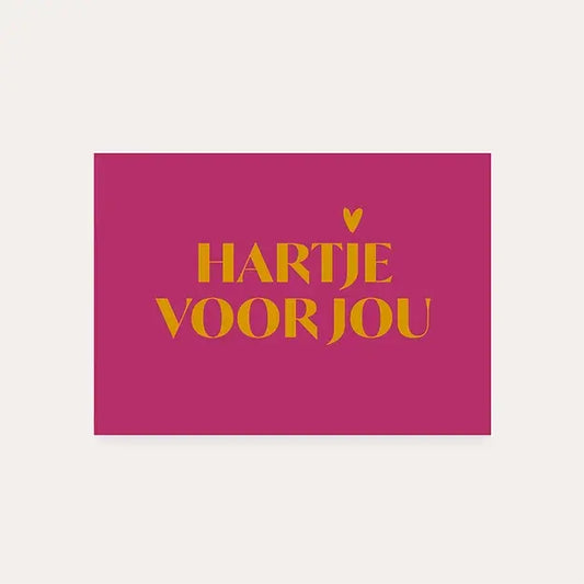 Dequ: kaart a6 - Hartje voor jou