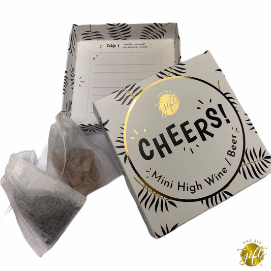 The big gifts: Kaart en cadeau in één - Mini high wine/beer - cheers