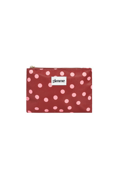 Yehwang: ritstas - stippen roze op burgundy