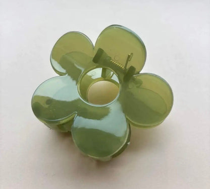 Wauw: Haarclip bloem - groen