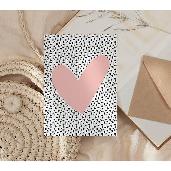 Nynke Ontwerpt: Kaart a6 | Hart roze