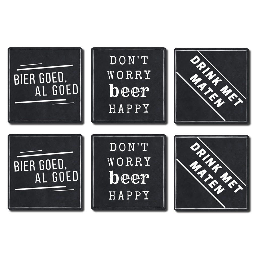 The big gifts: Onderzetters 6 stuks - Bier