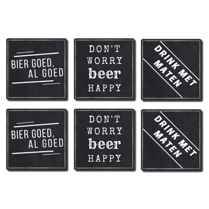 The big gifts: Onderzetters 6 stuks - Bier