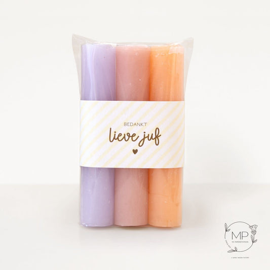 My paperstation: Candles 'lieve juf'