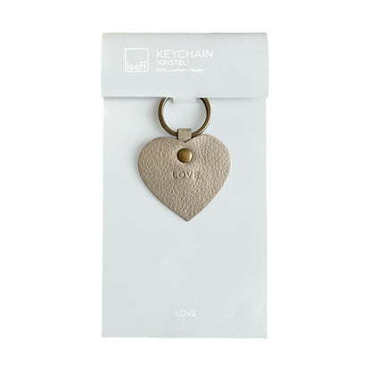 Leeff: Sleutelhanger Kristel taupe - love