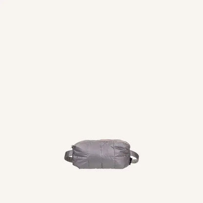 Tinne +Mia: Cilou • puffy belt bag • greige gold nylon