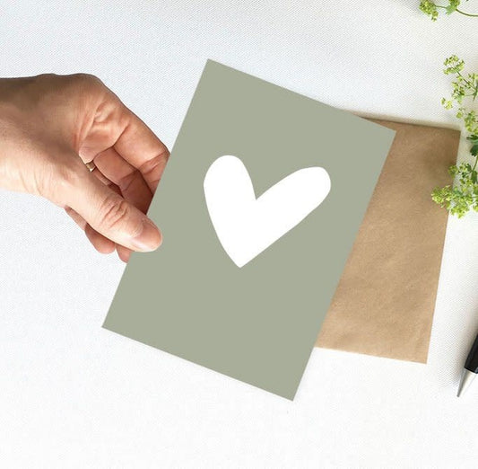 Nynke Ontwerpt: Kaart a6 | Hart groen