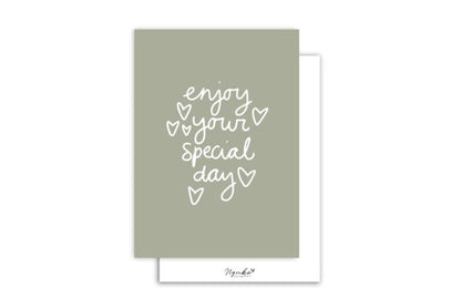 Nynke Ontwerpt: Kaart a6 | Enjoy your special day