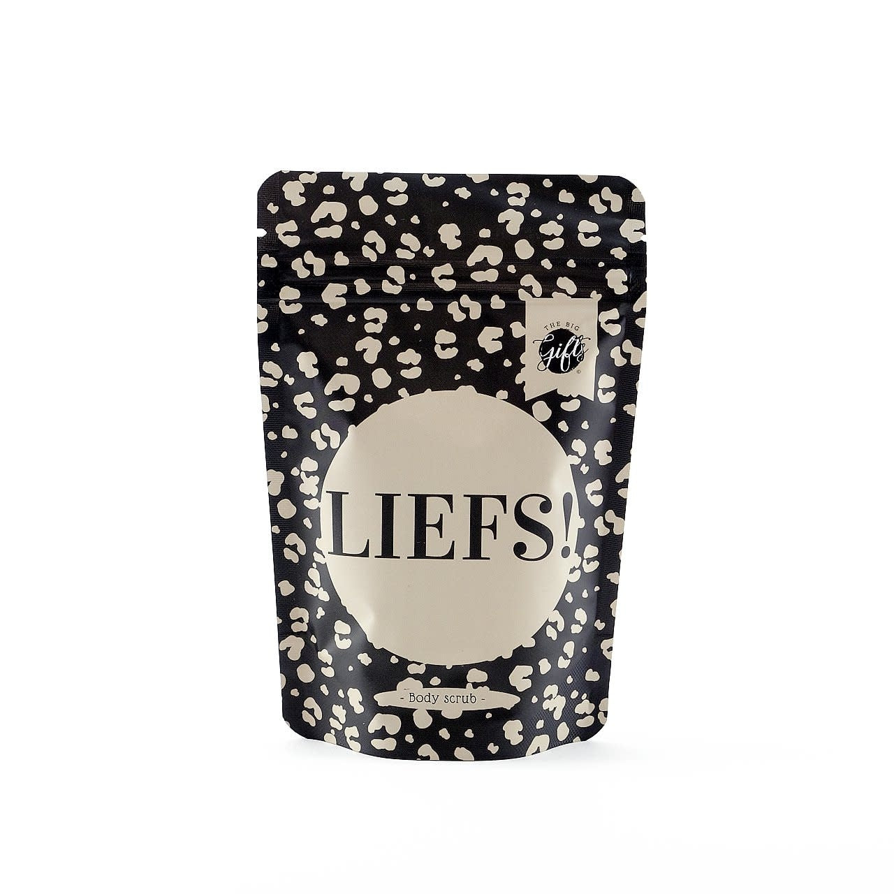 The big gifts: Bodyscrub - Liefs (zwart/beige versie)