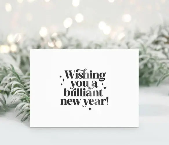 Liefz: kaart a6 - Wishing you a brilliant new year