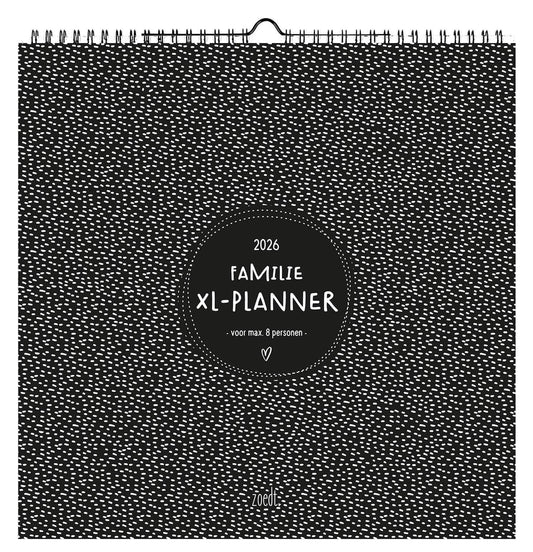 Zoedt: XL Familieplanner 2026 - extra grote planner voor gezinnen - 6 tot 8 personen