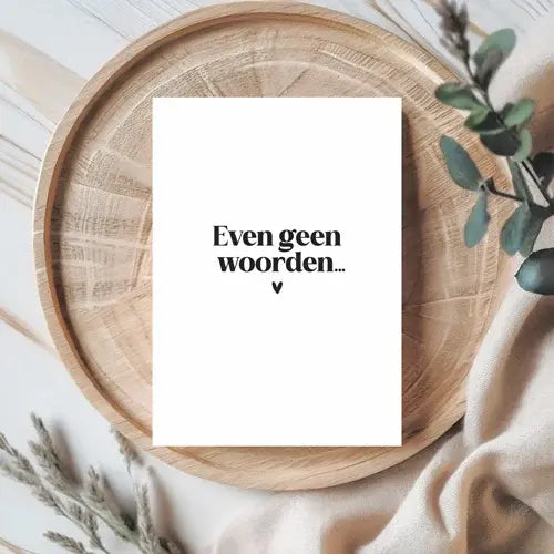 Liefz: kaart a6 - even geen woorden