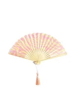 Yehwang: Opvouwbare waaier zebraprint geel en roze