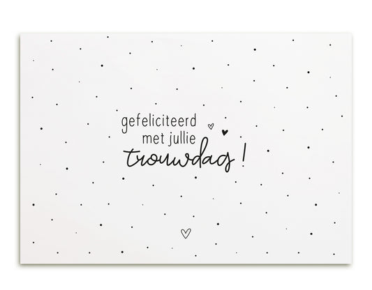 Zoedt: kaart a6 - gefeliciteerd met jullie trouwdag!