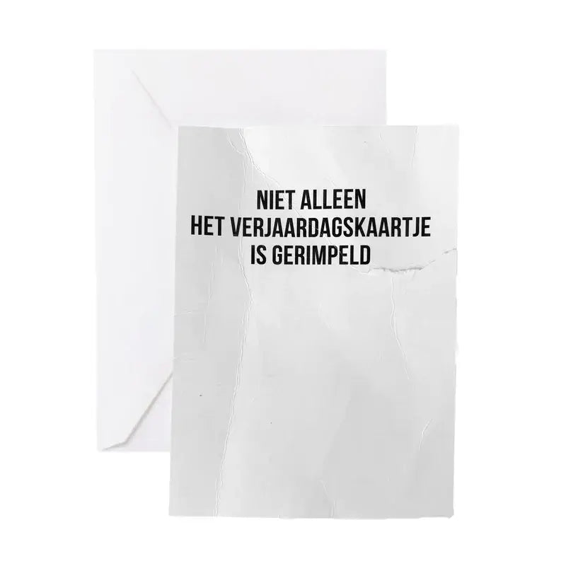 Karen François: Wenskaart : GERIMPELD