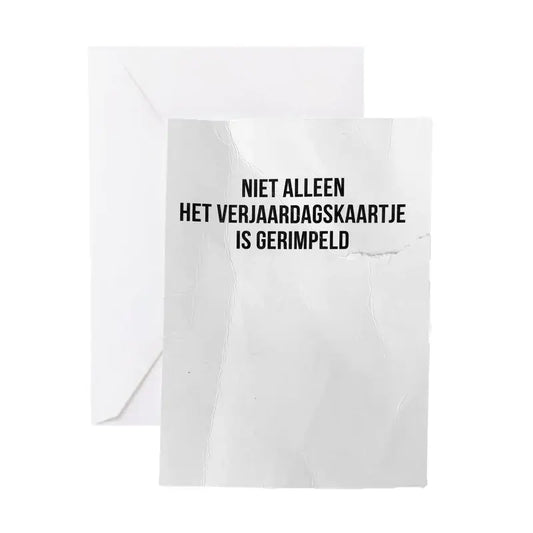 Karen François: Wenskaart : GERIMPELD